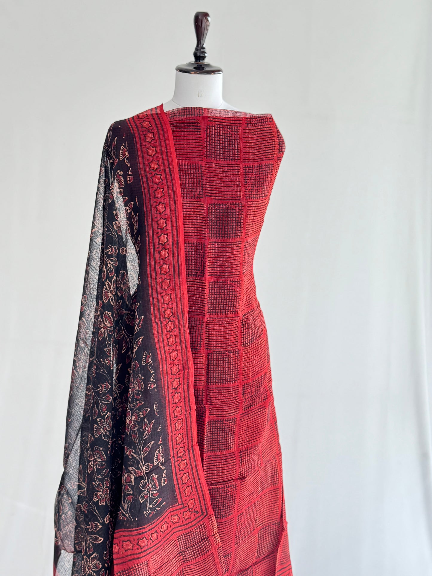 Block Printed Kota Top & Dupatta with lining