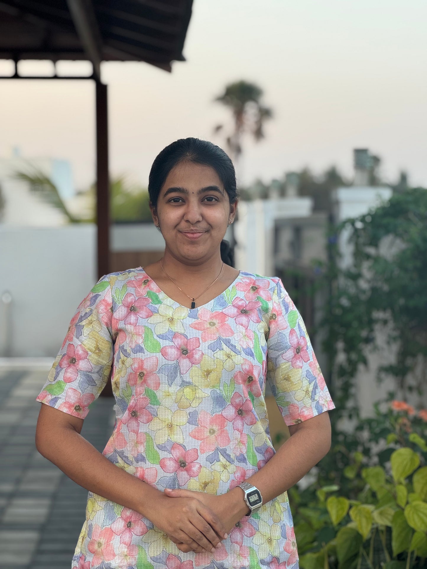 Mild Floral Kota Kurti