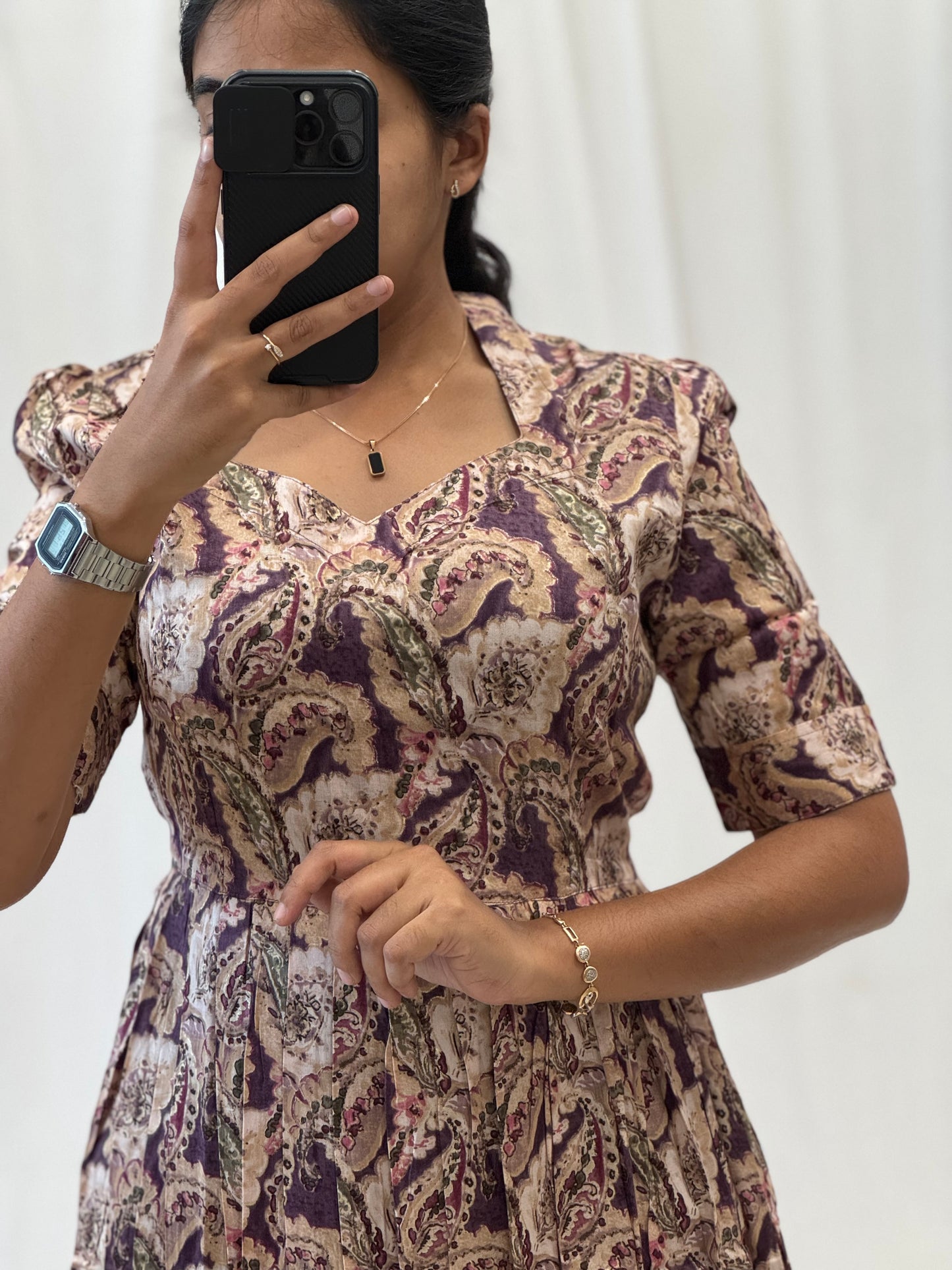 Maheshwari Cotton Umbrella Kurti With Back knot