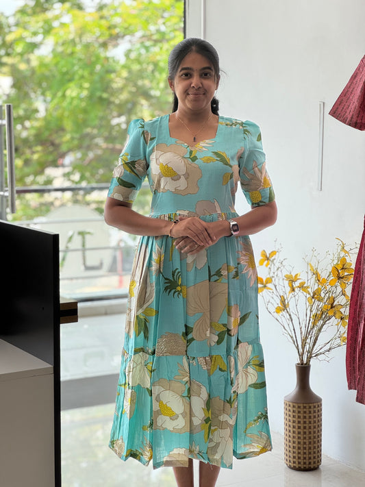 Cotton Two-Tier Maxi with Back Knot