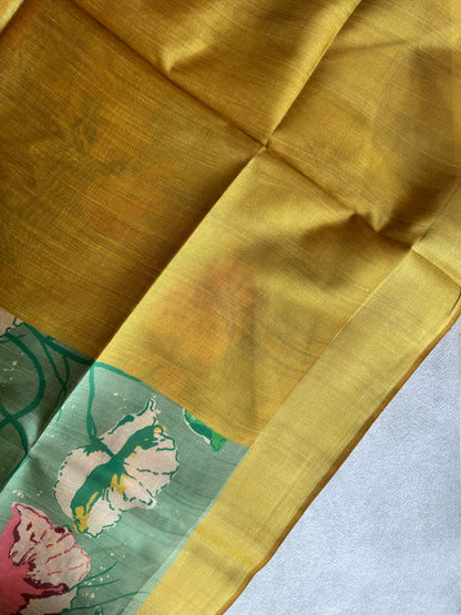 Digital Printed Semi Tusser Saree