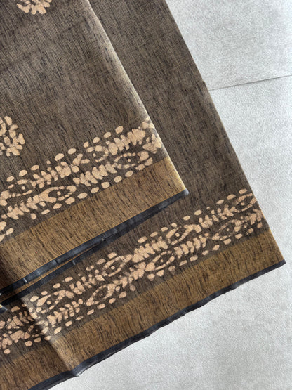 Batik Printed Tissue Cotton Saree
