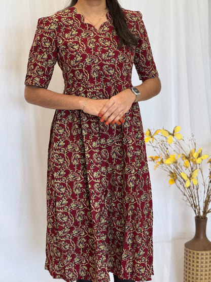 Kalamkari Cotton Umbrella Kurti