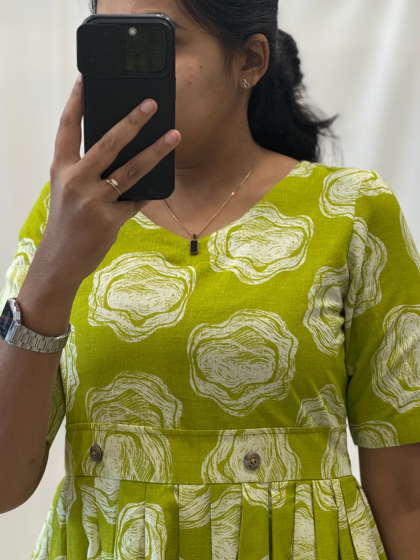 Apple Green Cotton Maxi with Full Lining