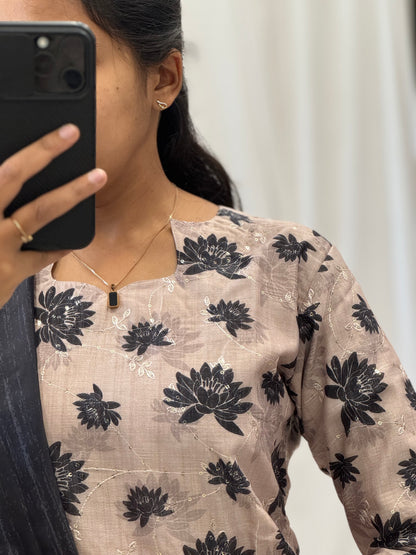 Embroidered Chanderi 3-Piece Set