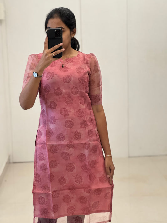 Organza Straight Kurti