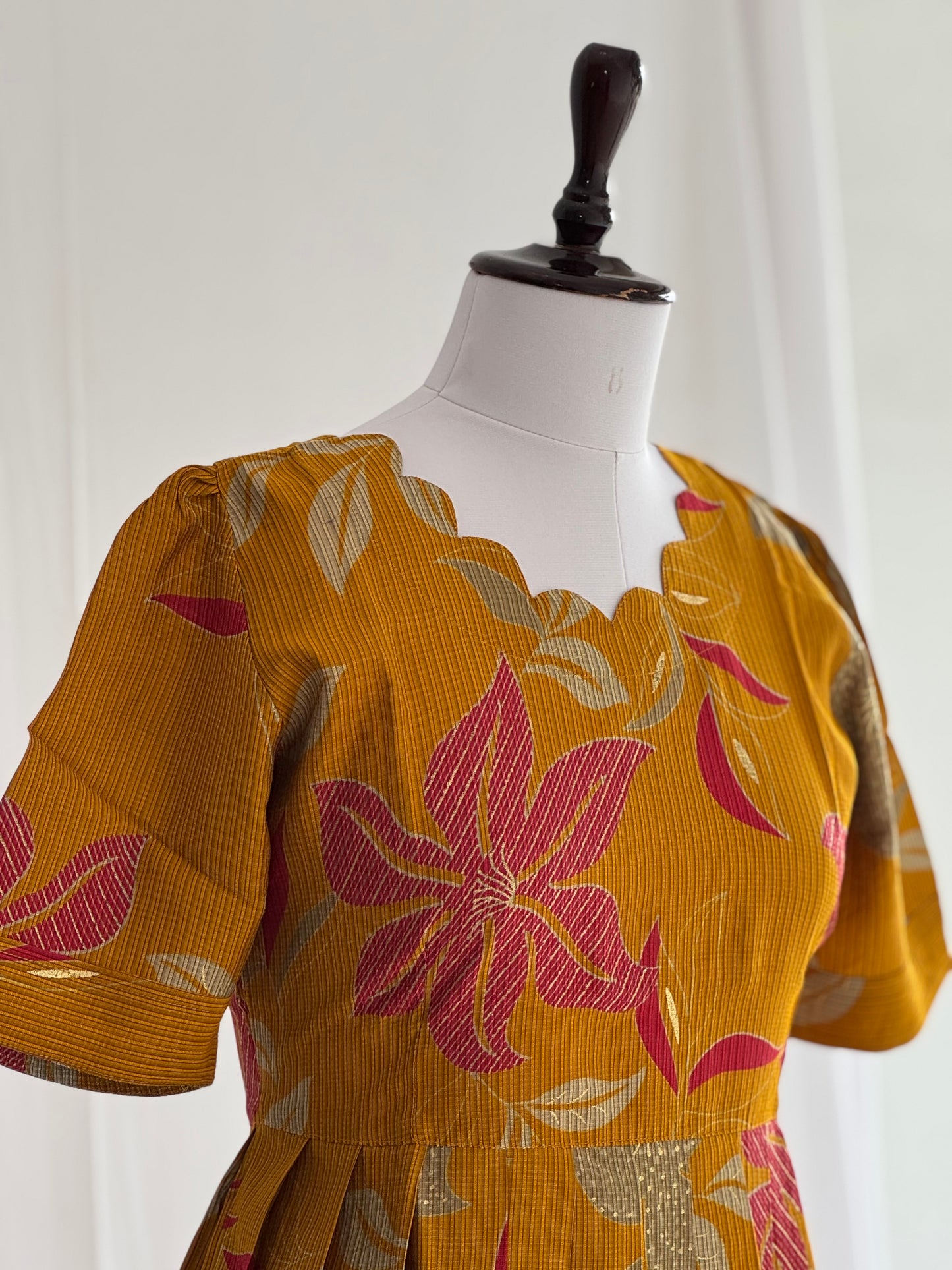 Satin Textured Umbrella Kurti