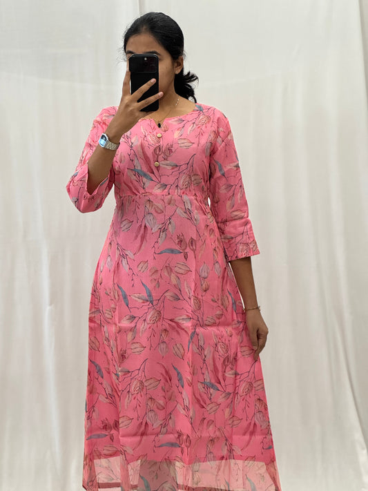 Soft Organza A Line Kurti