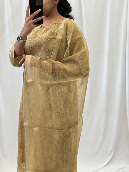 Abstract Tissue Kurti with Dupatta