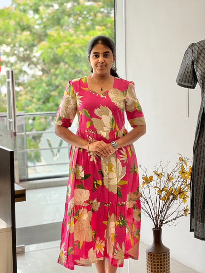 Cotton Two-Tier Maxi with Back Knot