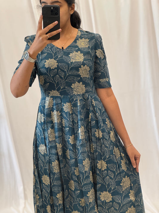 Foil Printed Rayon Umbrella Kurti