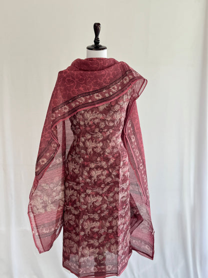 Ajrak Kota Doria Suit Set