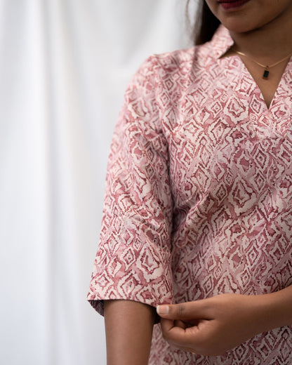 Tissue Straight Kurti With Lining