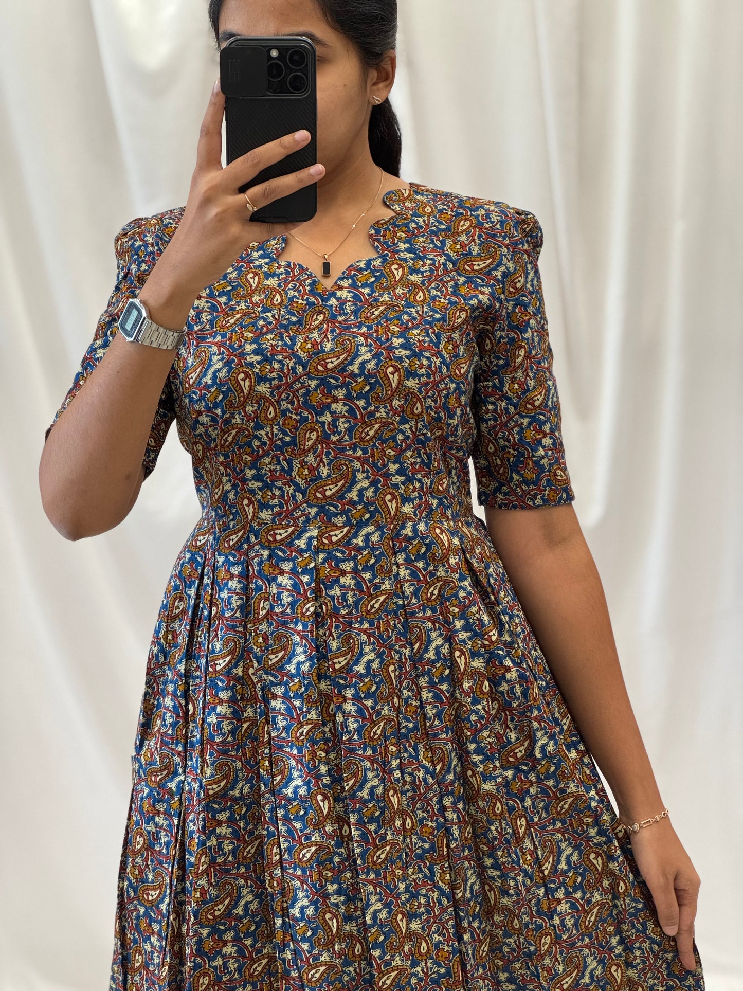 Kalamkari Cotton Umbrella Kurti