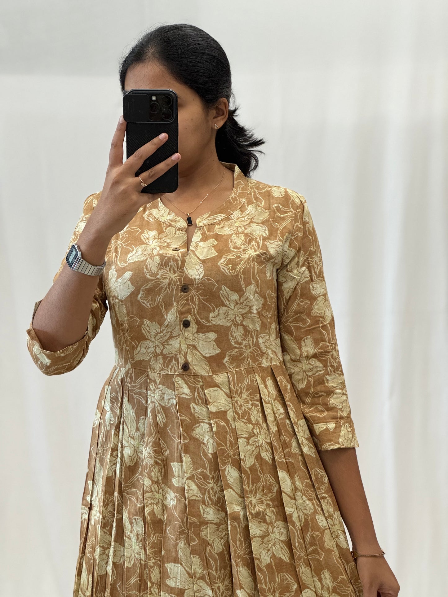 Rayon Umbrella Kurti with Chinese Collar