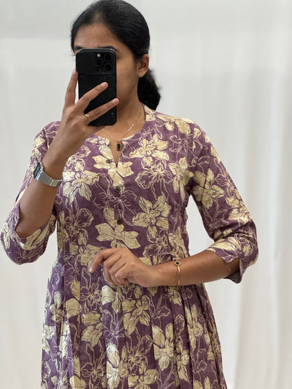 Rayon Umbrella Kurti with Chinese Collar