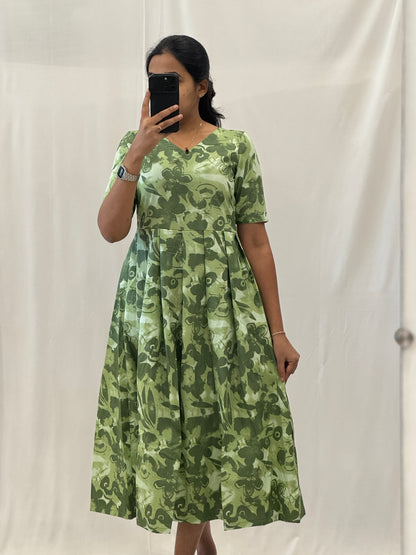 Laurel Green Cotton Maxi