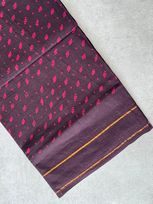 Block Printed Sungudi Saree