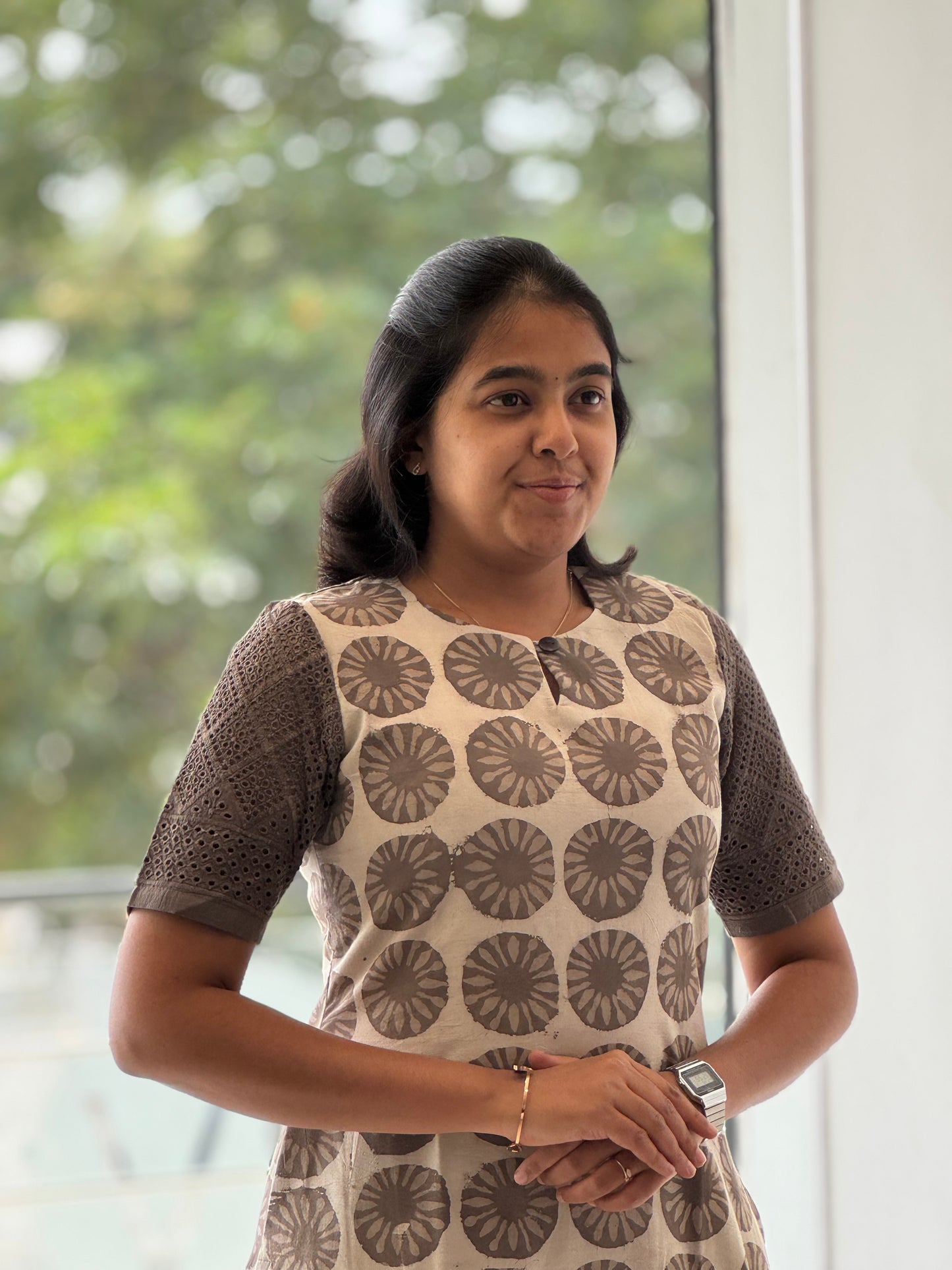 Cotton Hakoba Kurti with Lining