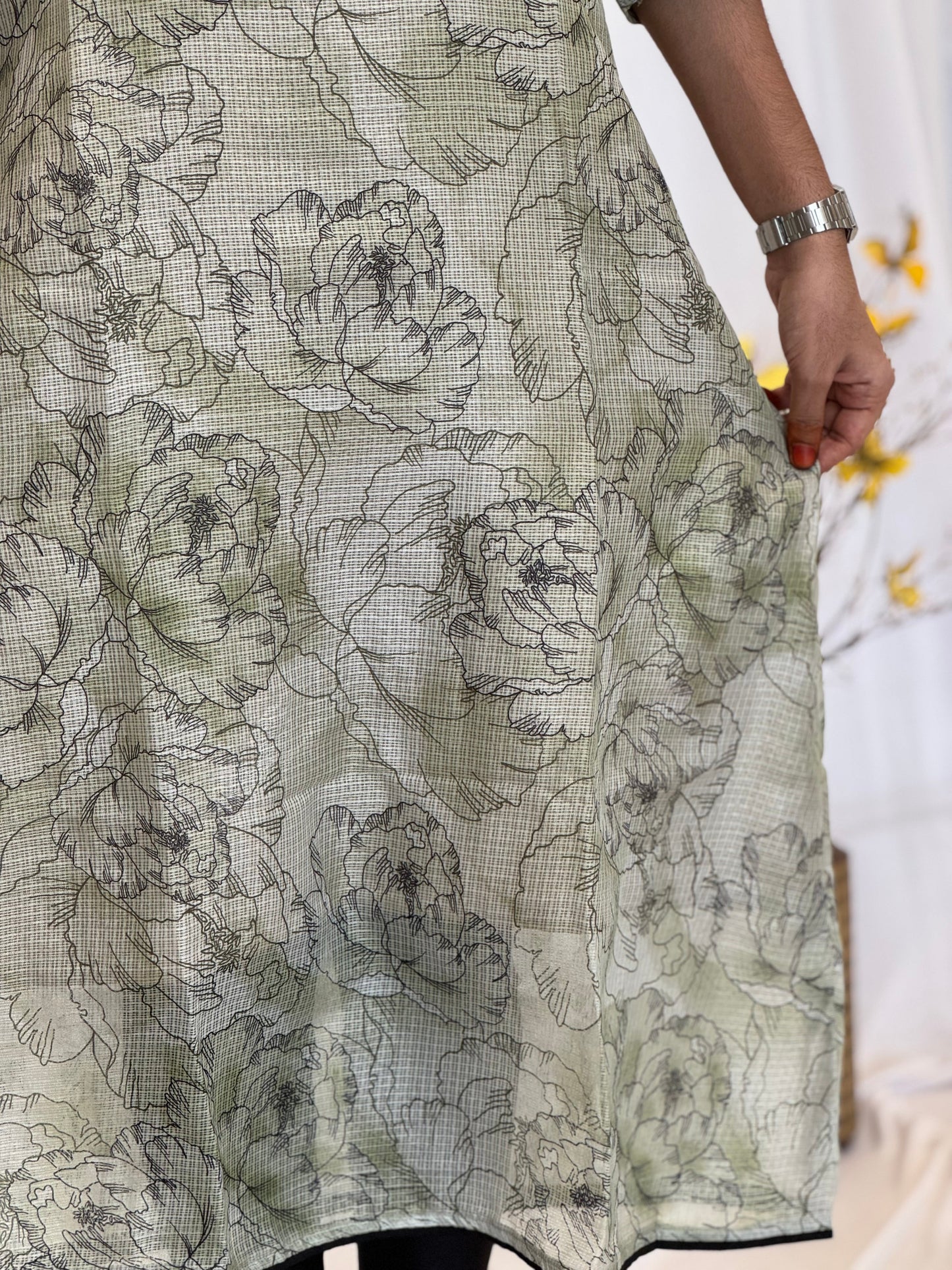 A Line Kota Kurti With Lining