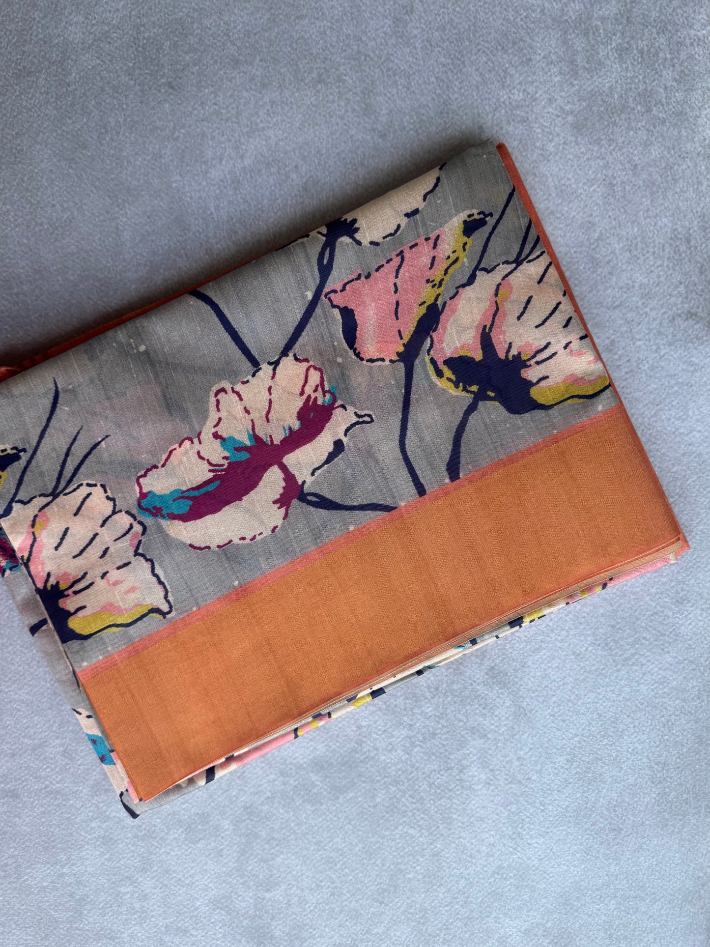 Digital Printed Semi Tusser Saree