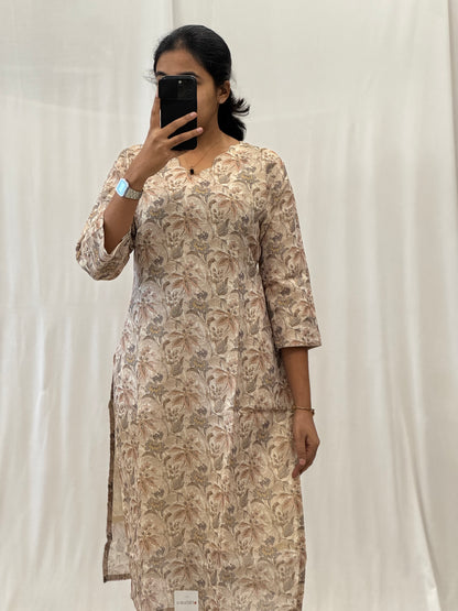 Tissue Chanderi Straight Kurti