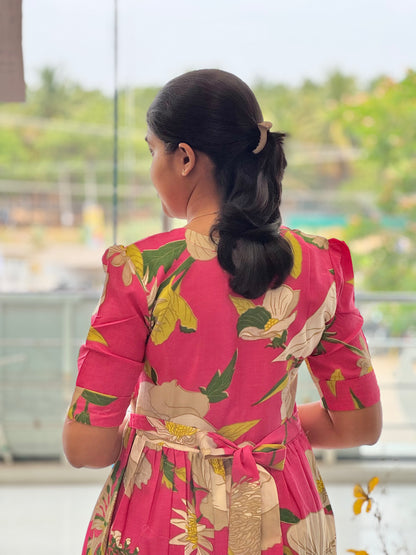 Cotton Two-Tier Maxi with Back Knot