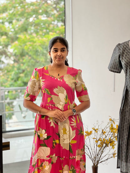 Cotton Two-Tier Maxi with Back Knot