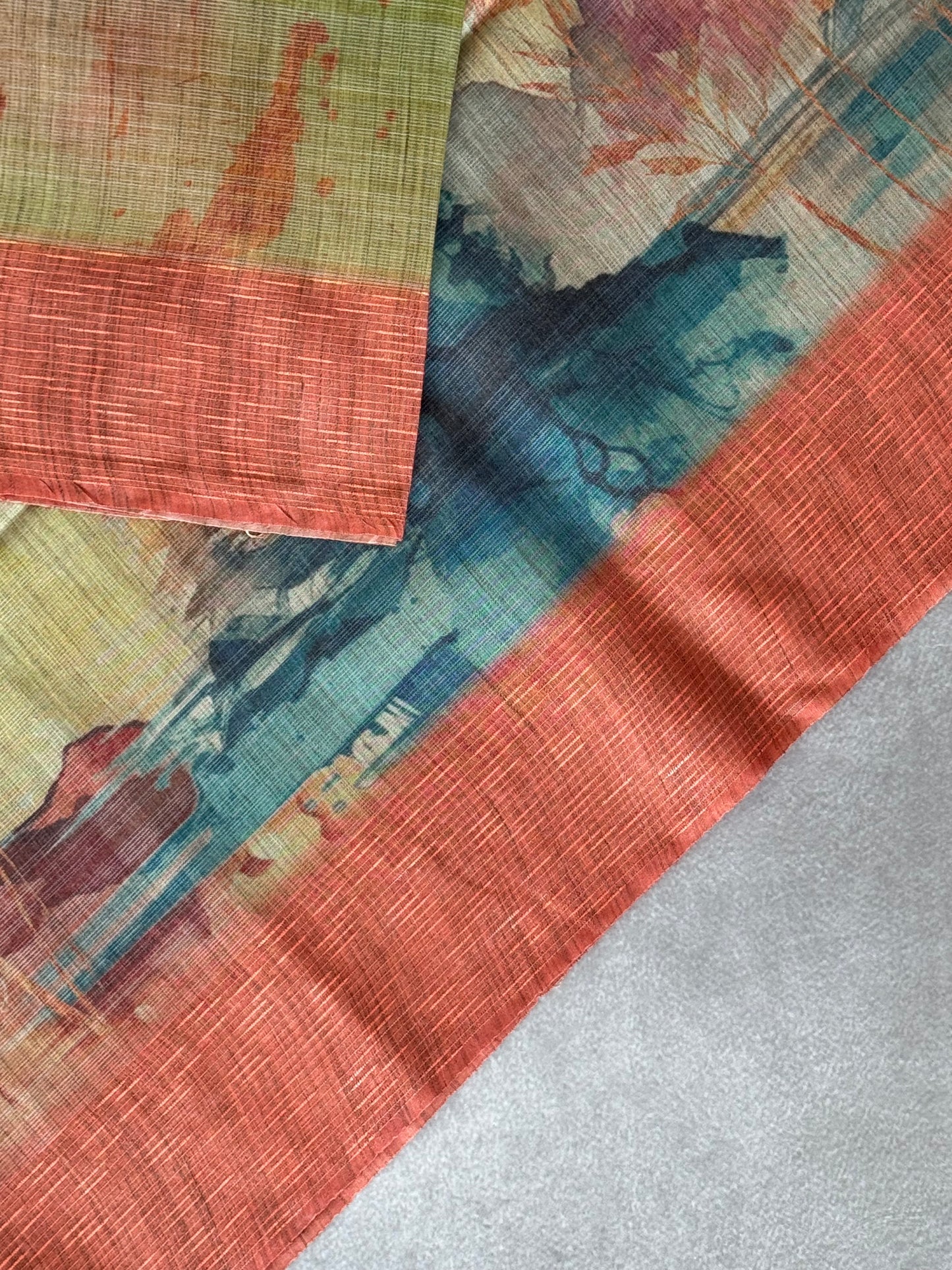 Castle Printed Cotton Tissue Saree