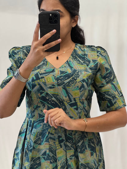 Modal Chanderi Umbrella Kurti