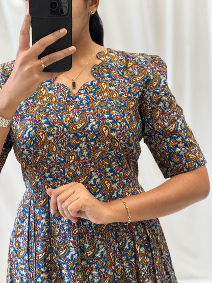 Kalamkari Cotton Umbrella Kurti