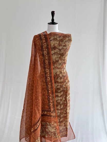 Ajrak Kota Doria Suit Set