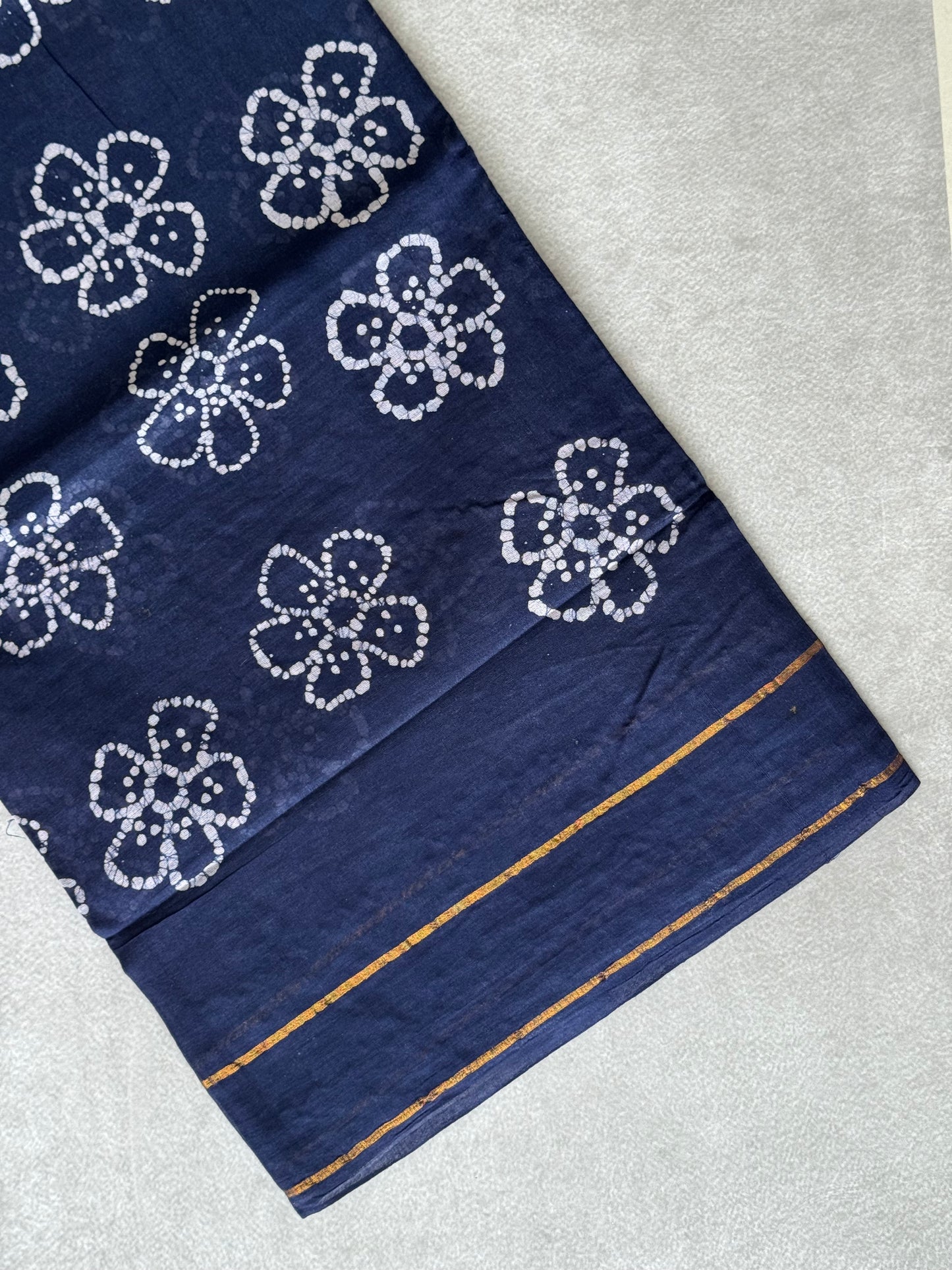 Block Printed Sungudi Saree