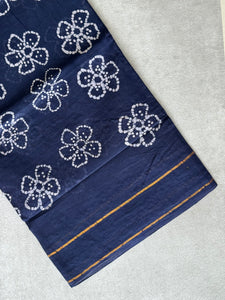 Navy Blue with White