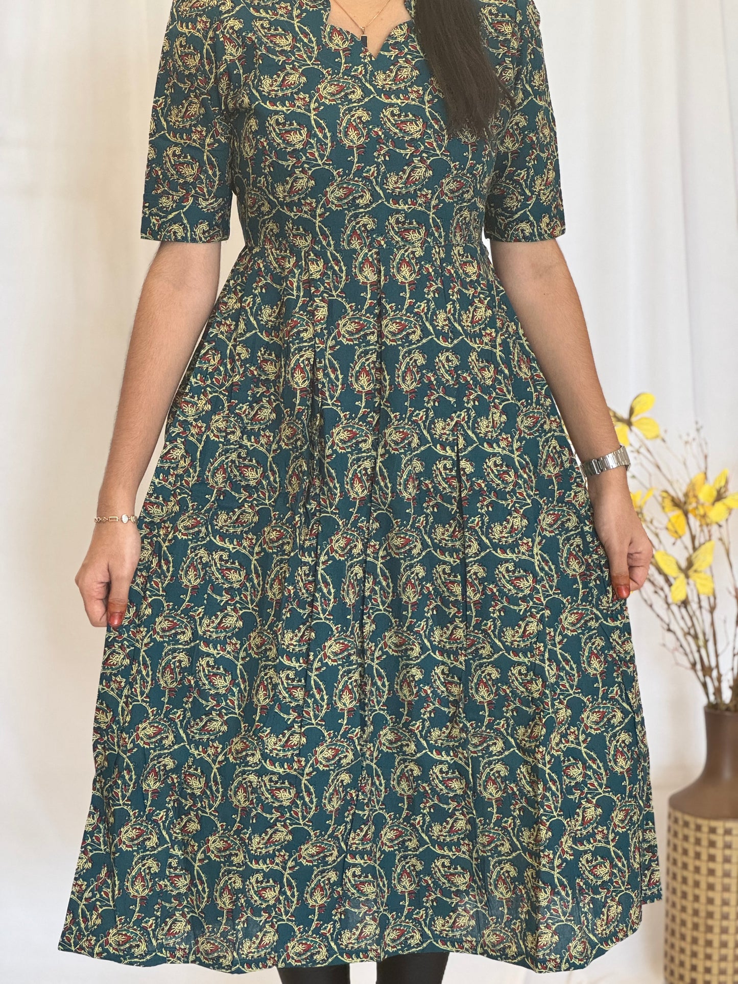 Kalamkari Cotton Umbrella Kurti