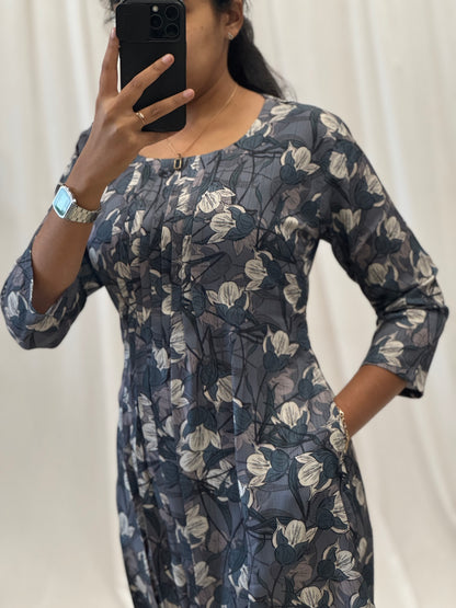 Turkey Rayon Straight Kurti with pintucks
