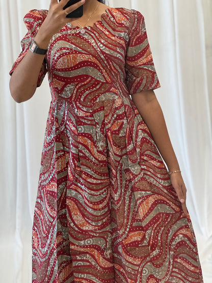 Modal Chanderi Umbrella Kurti