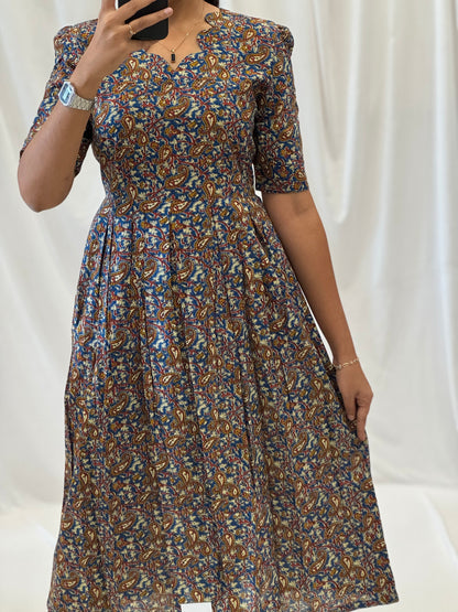 Kalamkari Cotton Umbrella Kurti