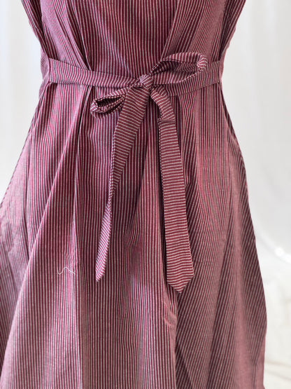 Cotton A Line Dress with Ruffles
