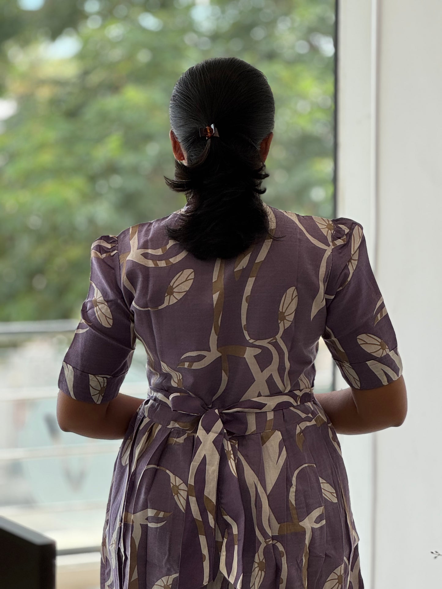 Abstract Printed Cotton Maxi