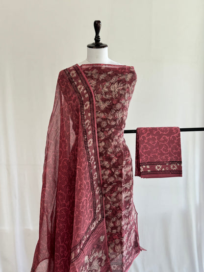 Ajrak Kota Doria Suit Set