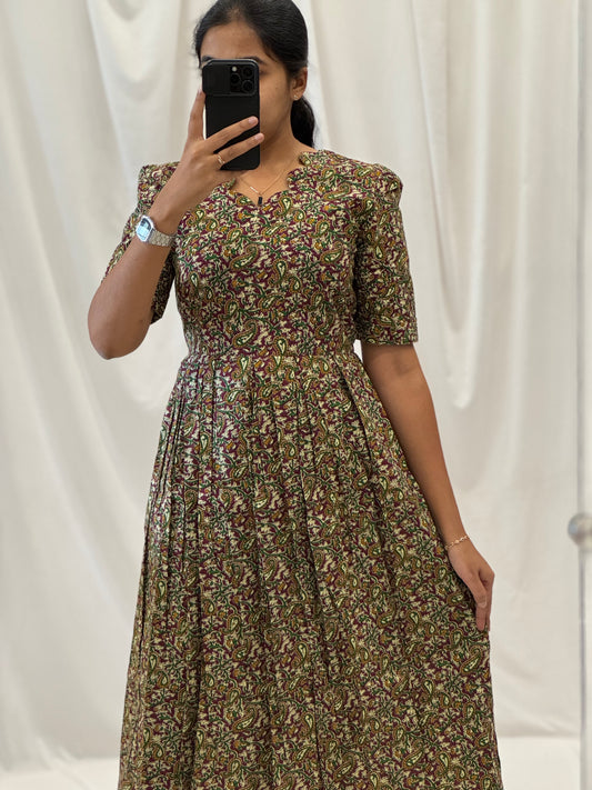 Kalamkari Cotton Umbrella Kurti
