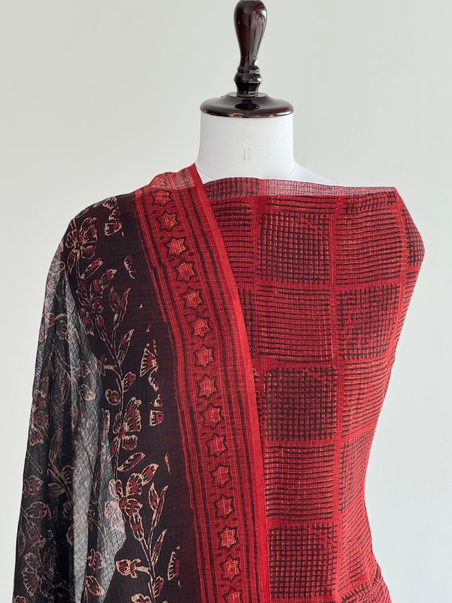 Block Printed Kota Top & Dupatta with lining