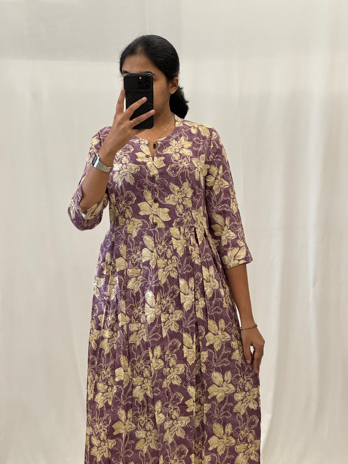 Rayon Umbrella Kurti with Chinese Collar