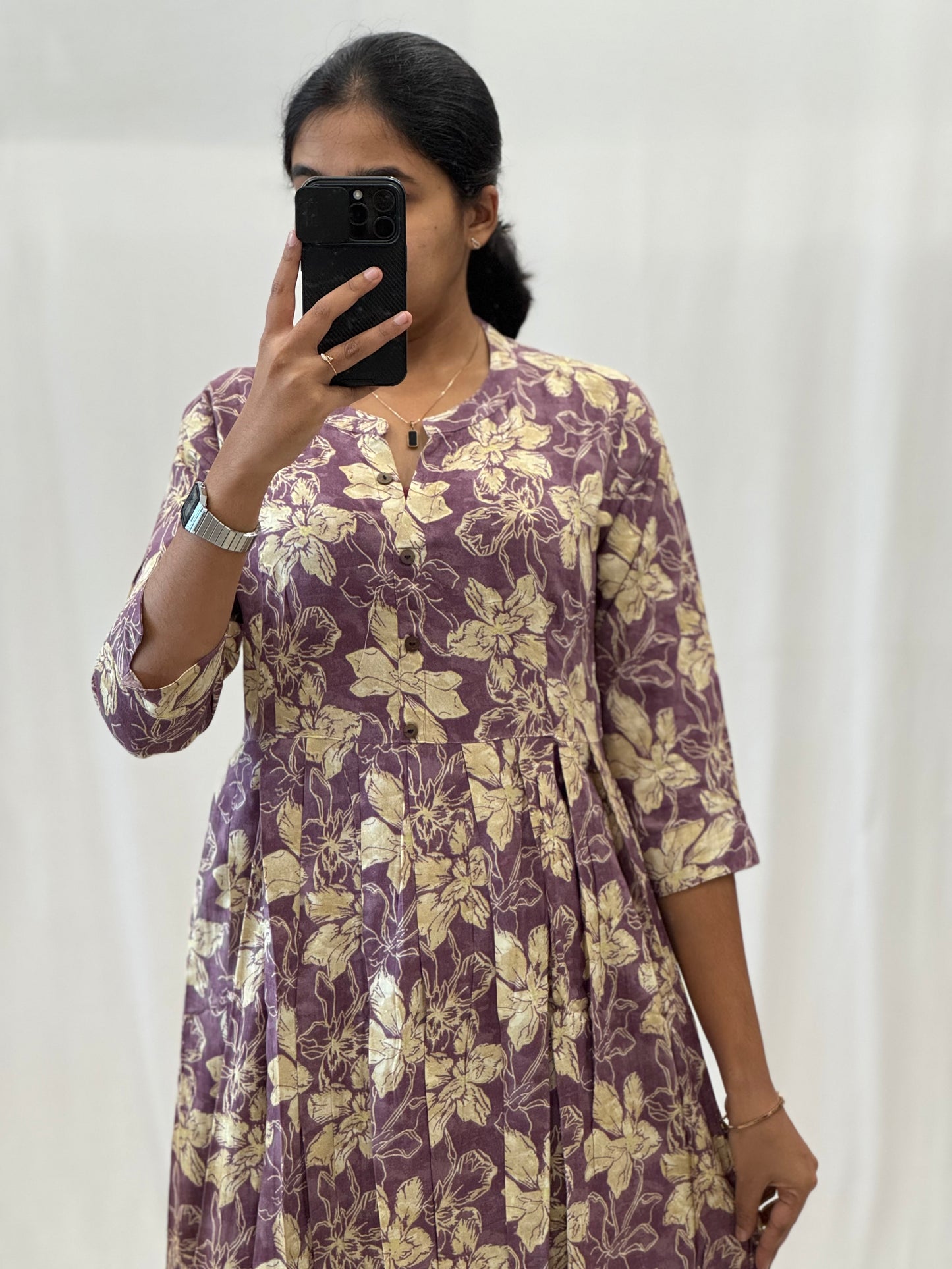 Rayon Umbrella Kurti with Chinese Collar