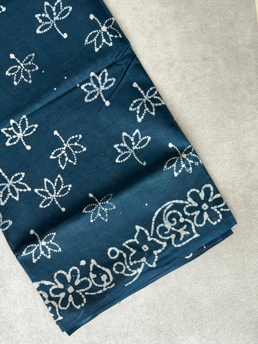 Block Printed Sungudi Saree