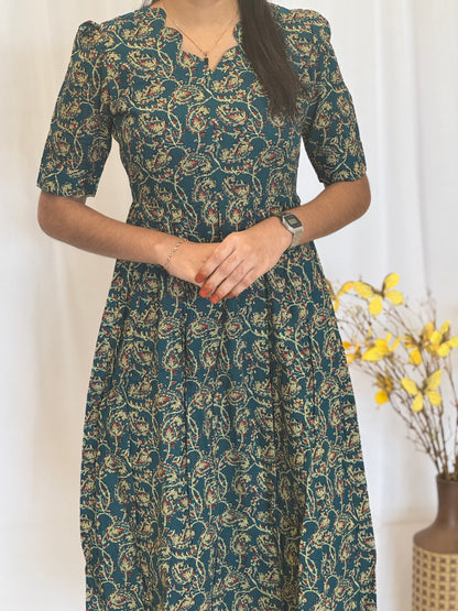 Kalamkari Cotton Umbrella Kurti