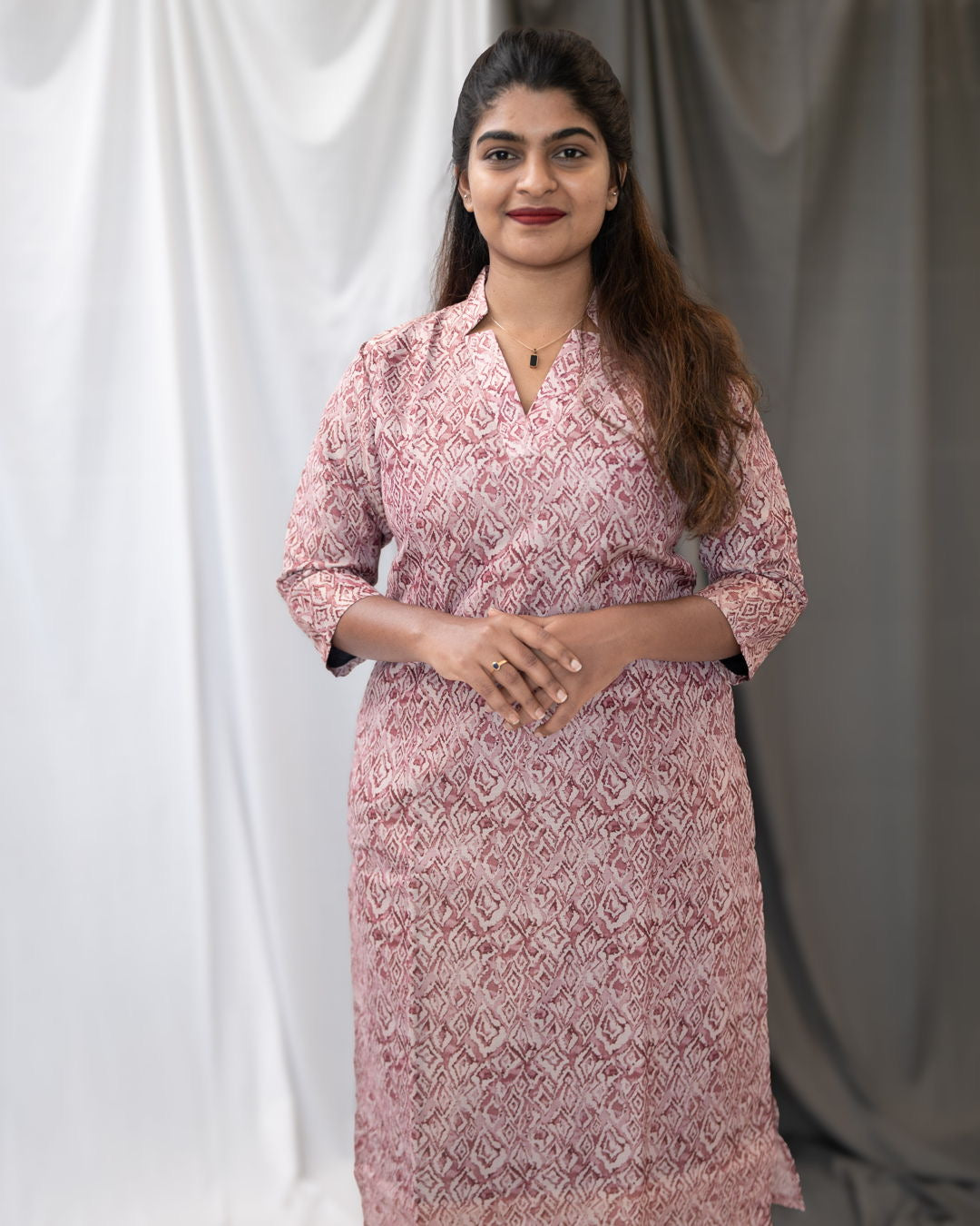 Tissue Straight Kurti With Lining