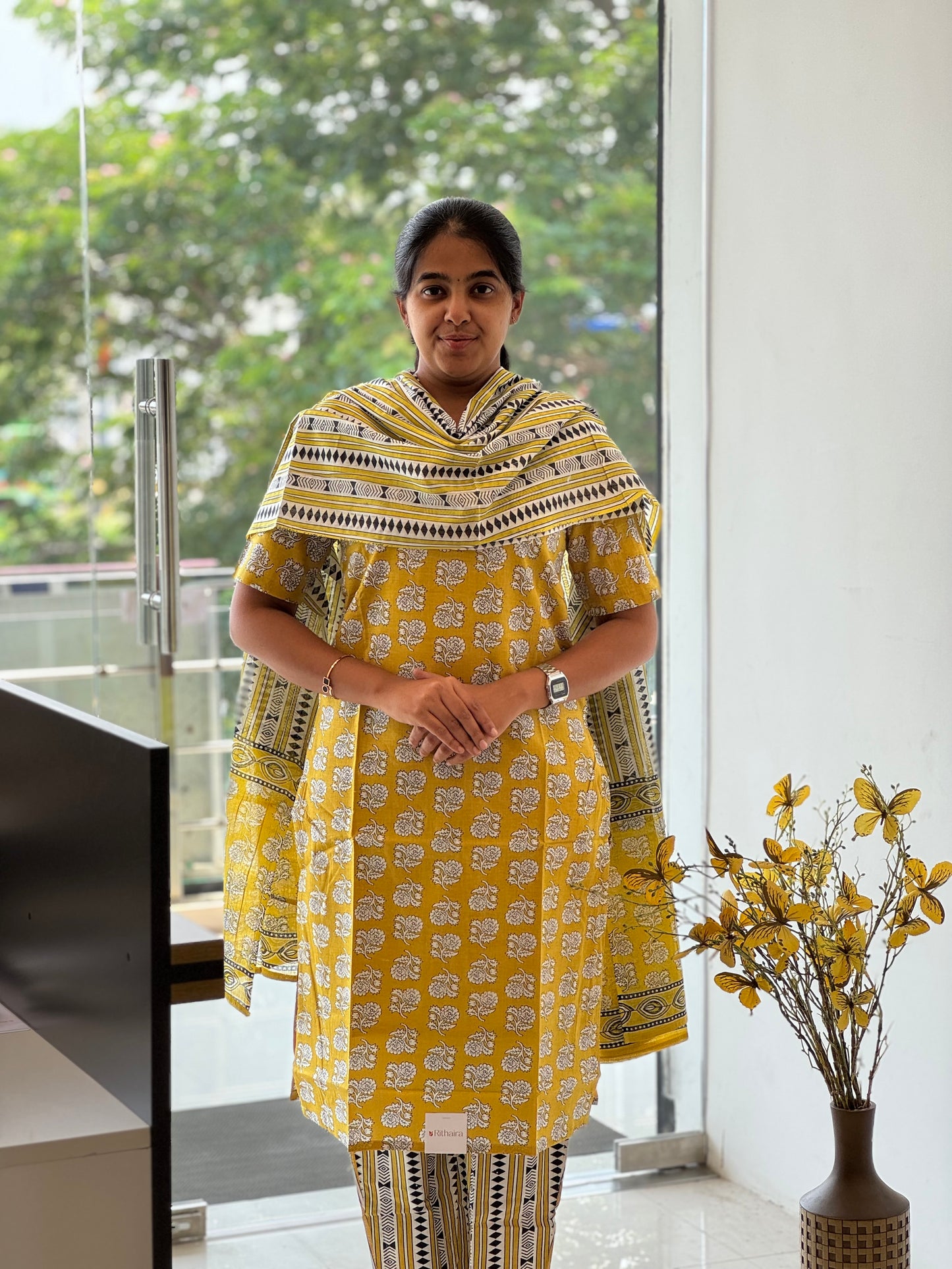 Yellow Cotton 3 Piece Set
