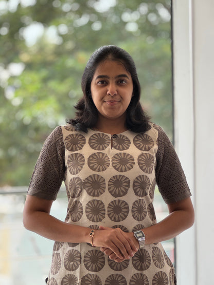 Cotton Hakoba Kurti with Lining